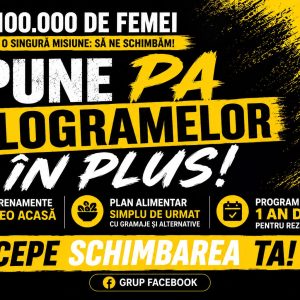Campania 100.000 de femei: Spune pa kilogramelor în plus! Antrenamente video acasă și plan alimentar